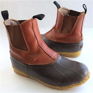 Leather Duck Boots Steel Shank Waterproof Rubber